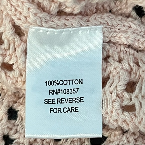 DH tennis pullover sweater, pointelle knit, baby pink w. white cableknit detail - Picture 10 of 11